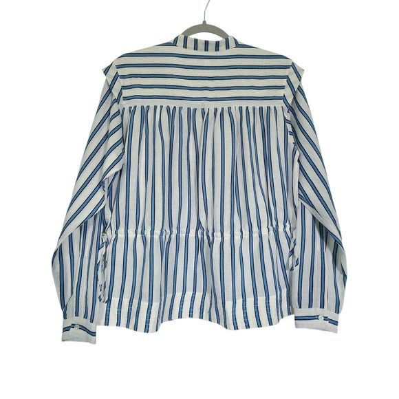10 Crosby Derek Lam Striped Blouse Top Size 6 - Picture 5 of 8